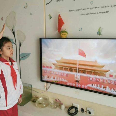 向国旗敬礼，我们爱祖国