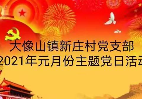 大像山镇新庄村党支部2021年元月份主题党日活动