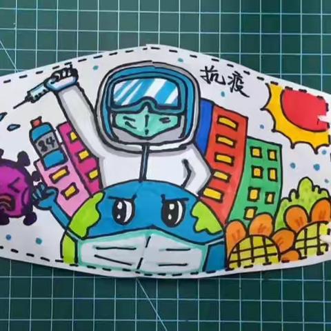 “疫”路奋进，向“美”而行——五华区红旗小学美术线上教学《防疫口罩》