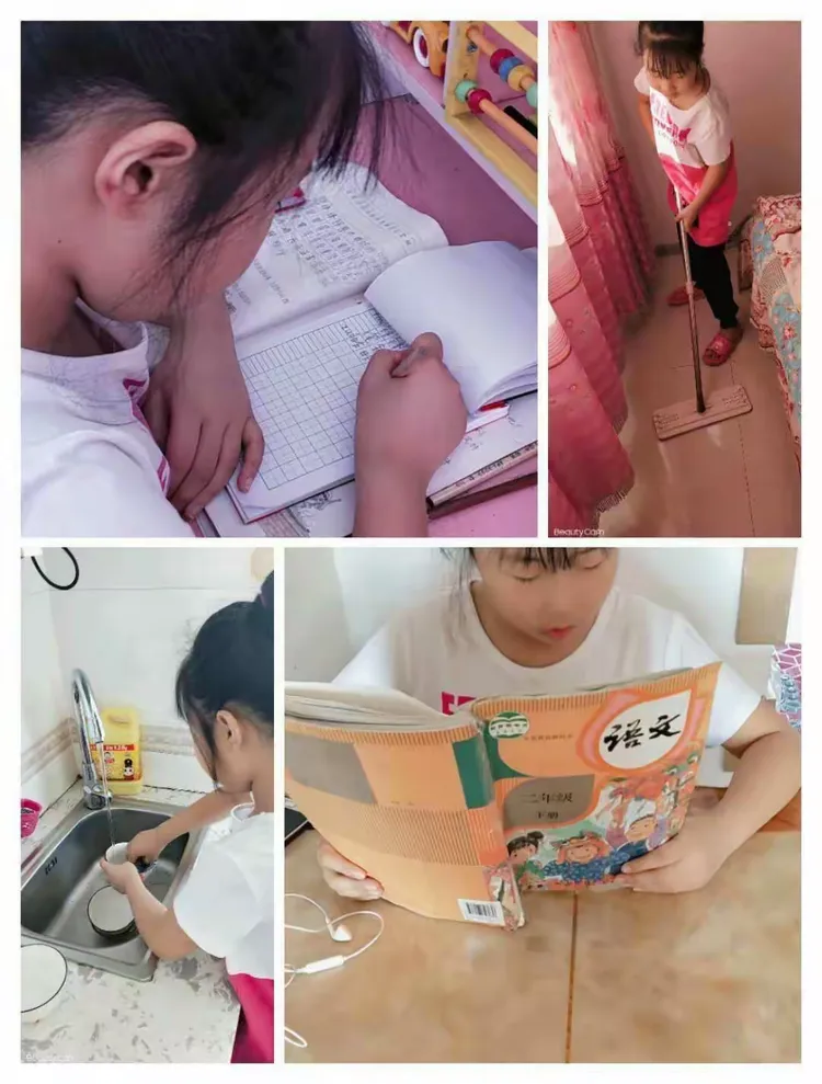 "停课不停学,我们在行动!"肇州县红旗小学二年五班