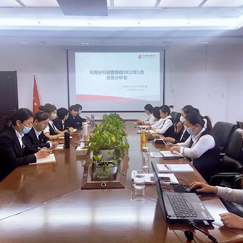 乌海分行运营管理部召开2022年1月条线业务月度分析会