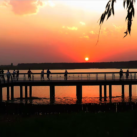 晚霞夕照【同心湖】