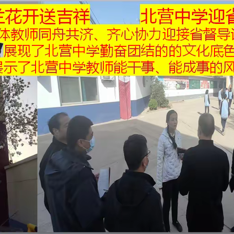 玉兰花开送吉祥  北营中学迎督导