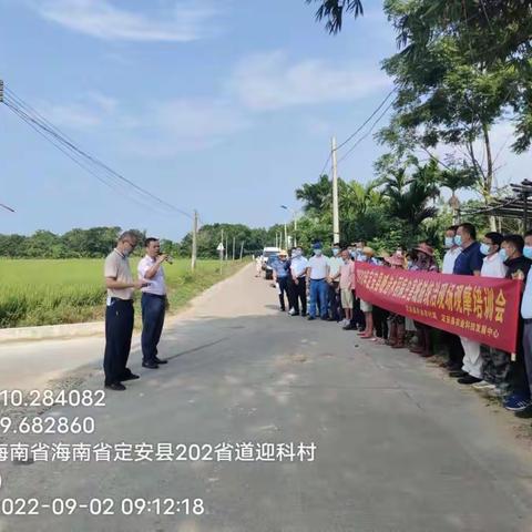 定安县举办晚造水稻病虫害统防统治现场观摩培训会