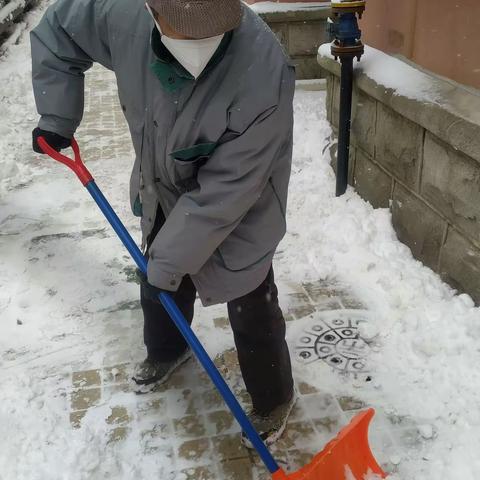 小区快报:为扫雪的热心业主们点赞！