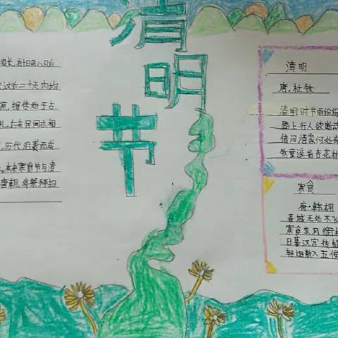 大张庄小学三年级一班——清明，忆思情