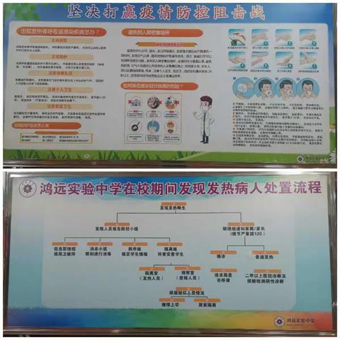 疫情防控，我们在行动——鸿远实验中学疫情防控演练纪实