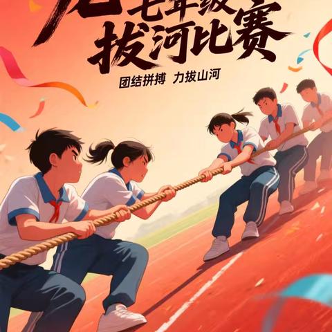 力拔山“河” 凝聚一心  ‍ ——龙岭学校七年级拔河比赛