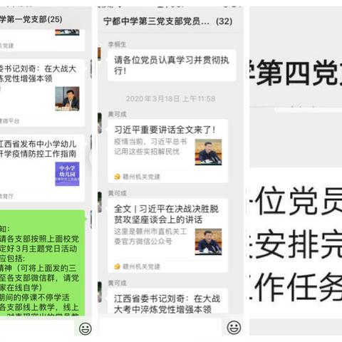 宁都中学党总支                                        “三强三比当先锋”主题党日活动