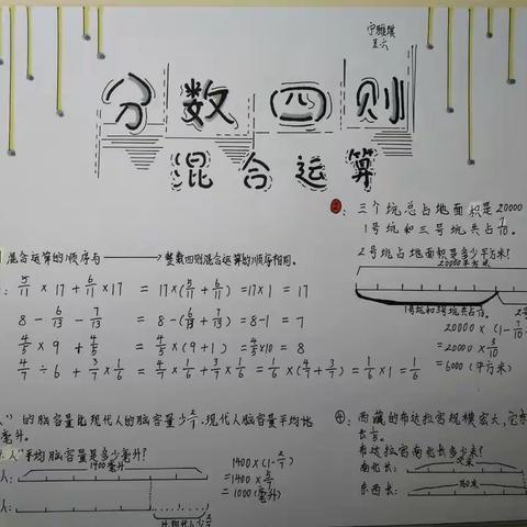 知识整理扎实学，思维导图巧妙学---温泉路小学五年级数学特色作业