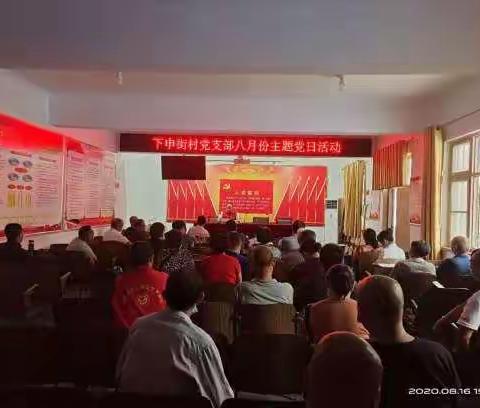 开元街道下申街村党支部8月份党员主题党日活动