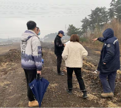 指导抚顺市再生资源产业园（A）园C地块基础设施---灰管工程解决施工相关问题