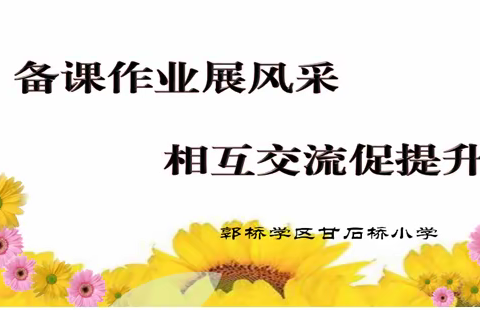 甘石桥小学开展常规教学工作交流暨作业展评系列活动