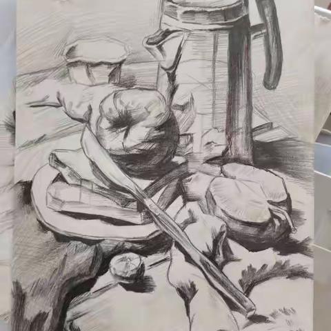 八年级1班手工书画劳动实践