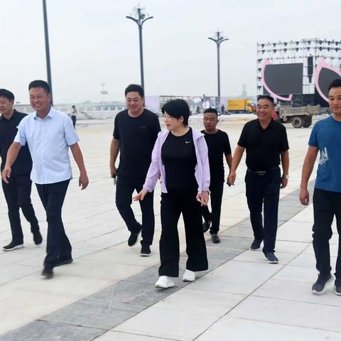 淮阳区政协主席崔卫华检查伏羲文化广场建设工作
