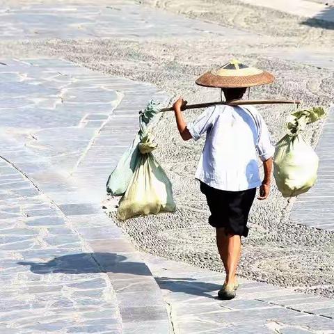 行走在阳光下