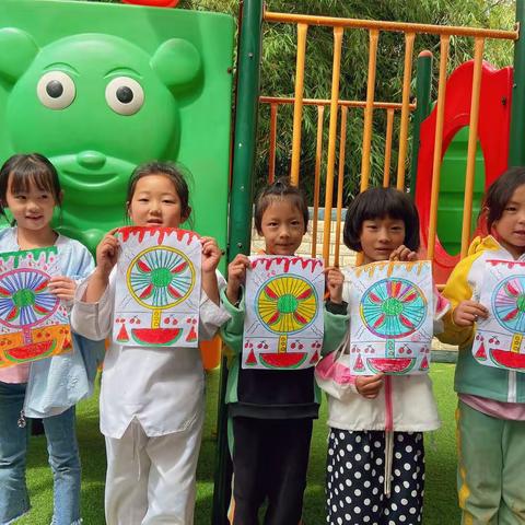 大大一班美术课堂【夏日风扇】 （红果果幼儿园）