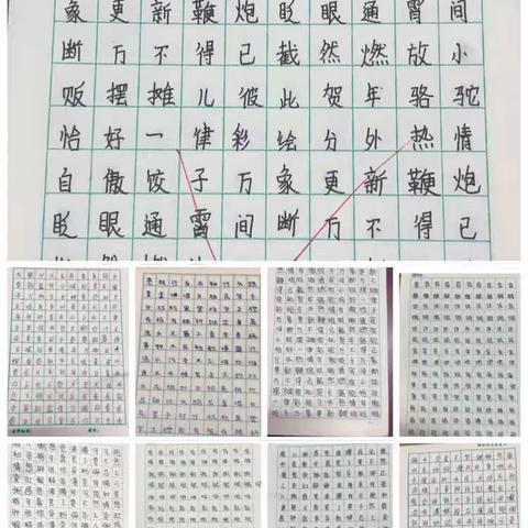 采得百花方成蜜，日积月累方成文———柿树湾小学六二班寒假作业展示