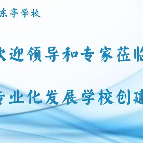 聚合“美好教育”力量 赋能教师专业成长--- ---武汉市东亭学校迎接教师专业发展学校建设评估组专家调研指导