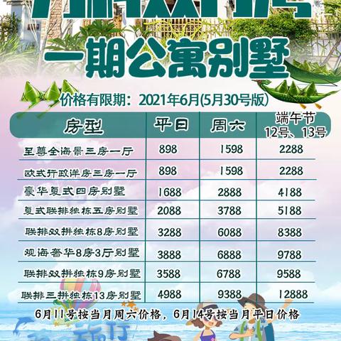 6月广东省海边别墅汇总