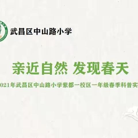 亲近自然，发现春天——中山路小学紫都一校区一年级春季科普实践活动