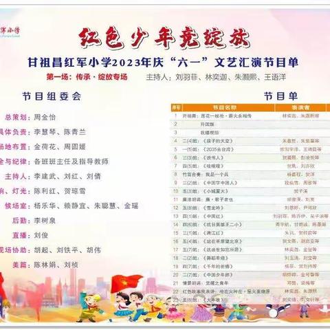 绽放风采，乐在“六一”———记甘祖昌红军小学2023年庆“六一”文艺汇演第一场