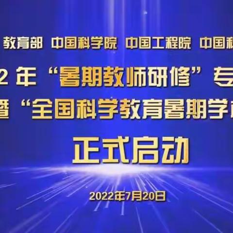 假期共研修，蓄势新征程——教师参加国家中小学智慧教育平台2022年暑期教师研修专题培训