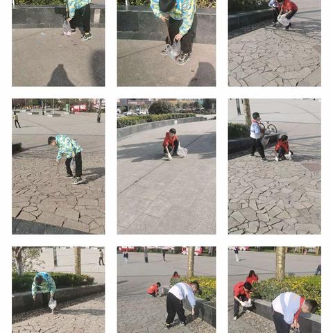 天立实验学校五二班，周末红领巾志愿者小队，走进蔡伦广场进行学雷锋实践活动。