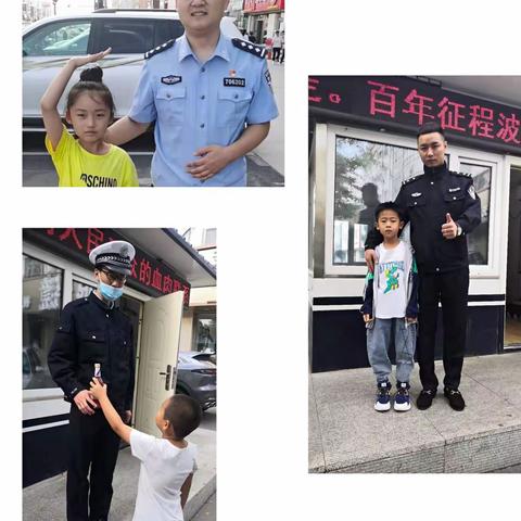 新时代文明实践志愿者活动，“给交警点赞活动”，哈萨尔路小学，二年五班