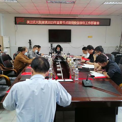 美兰区大致坡镇召开2023年重要节点期间安保维稳工作部署会