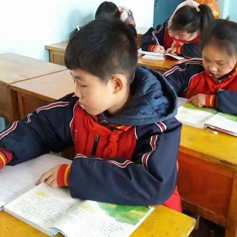 在校学生在老师的指导下认真温习功课