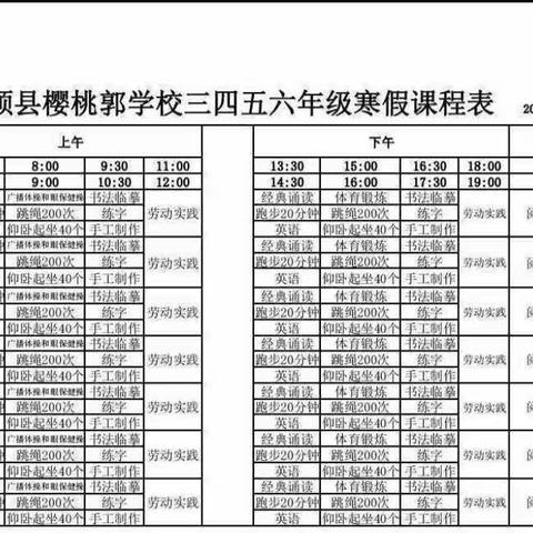 “双减”之下特色作业我先行---樱桃郭学校三四班寒假展示