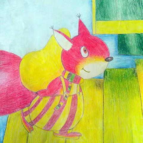 蠡县职教16级幼教专业 彩铅画作品展