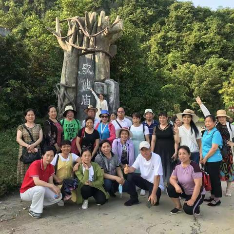 20200523  两架大车的帅哥美女在南宁中旅象州门店的带领下，游览柳州百花岭，漫山遍野开满了鲜花