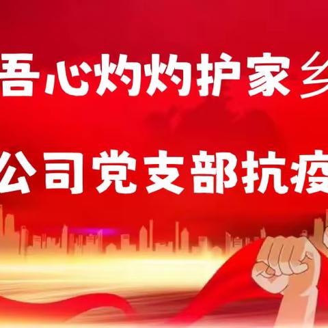 “吾心灼灼护家乡”工程公司党支部抗疫纪实