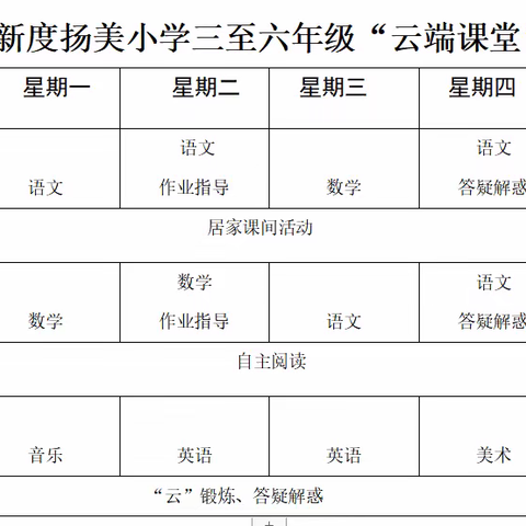 离校不离教，“云端”共成长——荔城区新度扬美小学“云端课堂”学习方案