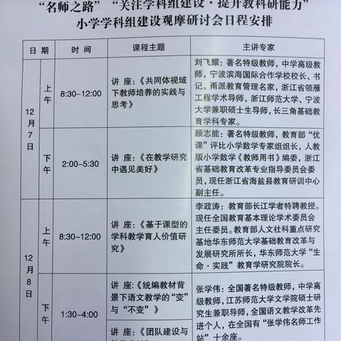 相约名师之路，共话学科建设——张家岗小学教师参加“名师之路”小学学科组建设观摩研讨会