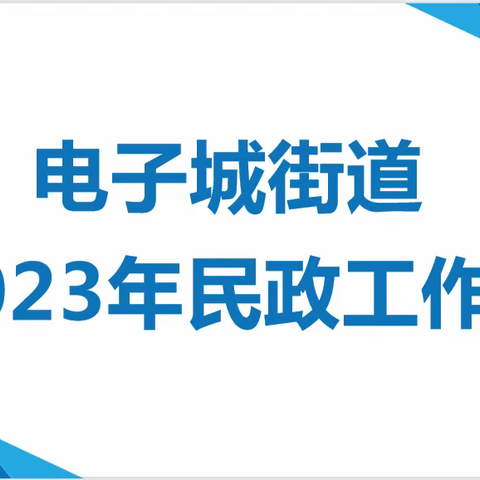 凝共识 明任务 促落实——电子城街道召开2023年民政工作会