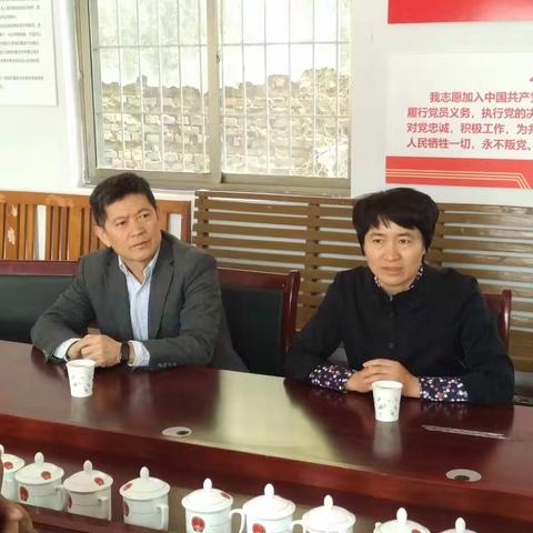 巨野县工作总队队长李文生与县委组织部部长盛冬梅赴陶庙镇考察指导工作