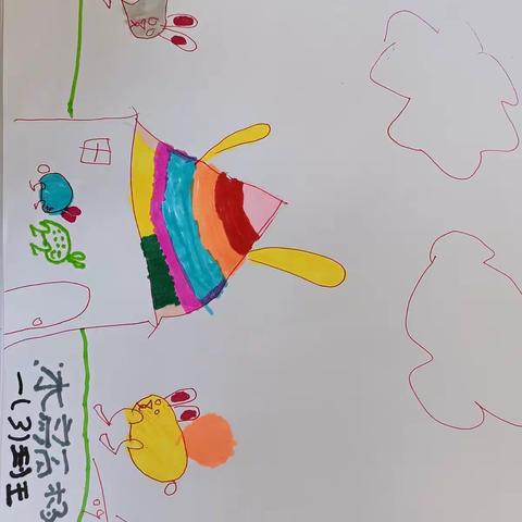 一年级学生美术课堂作业