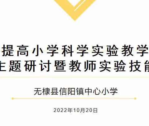 实验展技能   教研促成长——无棣县信阳镇中心小学开展小学科学教研活动