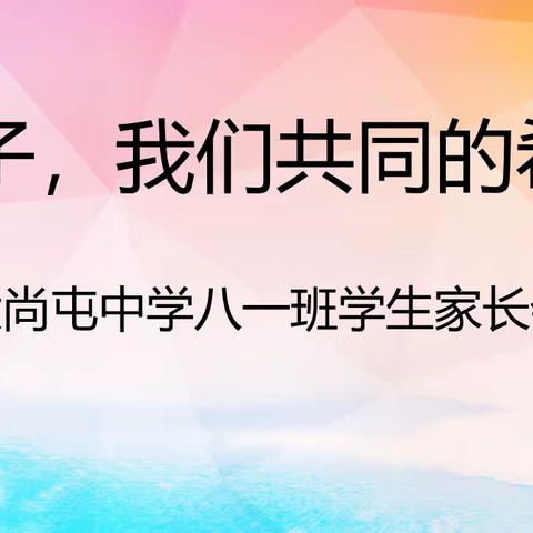 家校共育，精耕致远——大尚屯中学八年级一班线上家长会