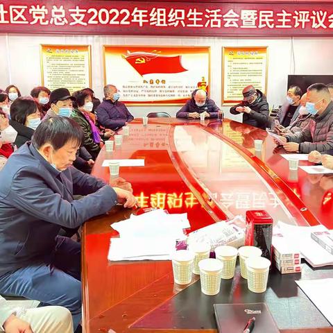 安远社区党总支召开2022年度组织生活会和民主评议党员大会