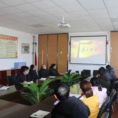 铭记历史 牢记使命——官庄学区学校中心小学支部组织全体党员观看《为了和平》