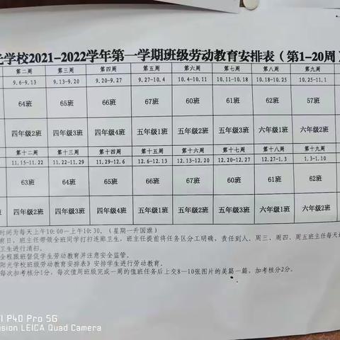 初一65班第十四周班级劳动实践记录