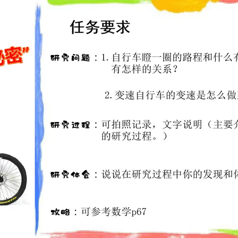 数学项目作业——自行车中的秘密