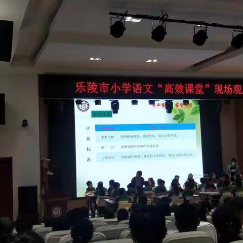 观摩研讨 共促成长——乐陵市小学语文”高效课堂“现场观摩研讨会