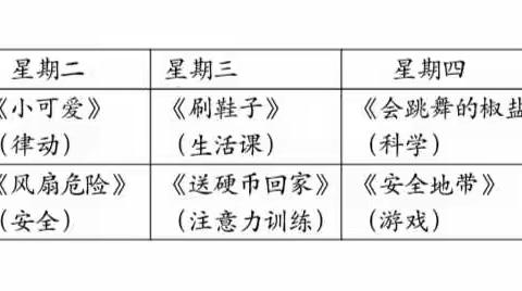 曹妃甸区第九农场中心幼儿园——大班周计划