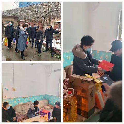 院岭街道 院庄村对村内老党员、困难党员等进行春节慰问