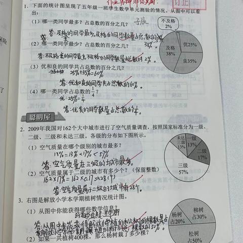 六1班11月10日优秀数学作业展示